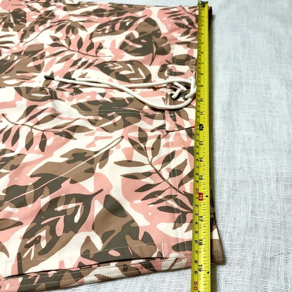 Mens Board Shorts Floral Leaf Print Beach Tropical Swim Trunks L 38X9